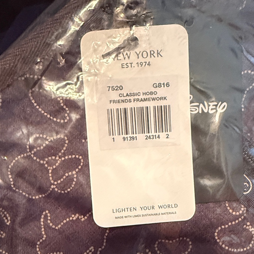 Lesportsac purple quilted hobo bag with stitched pattern